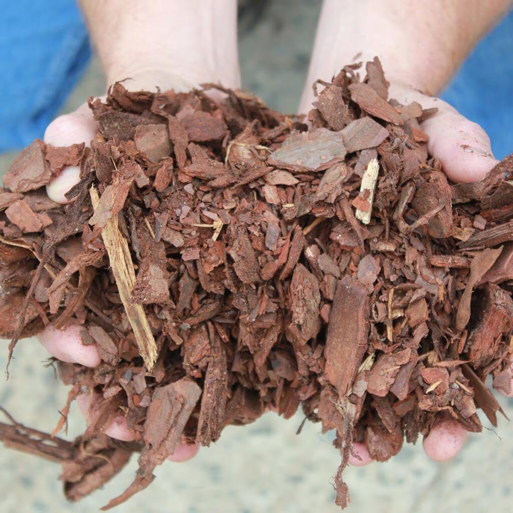 Pine bark mulch from Wallace Farm